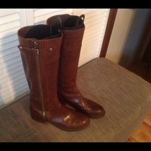 Franco Sarto tall brown leather boots